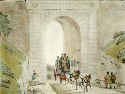Highgate Tunnel (Restrike Etching) art print by James Pollard