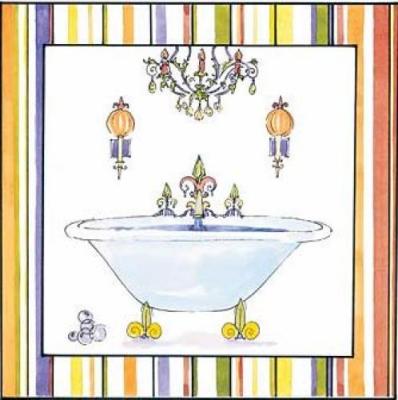 Striped Bath I art print by Liz Jardine