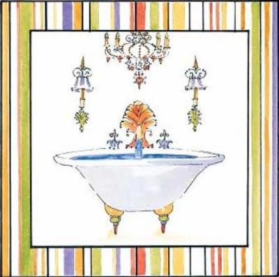 Striped Bath III art print by Liz Jardine