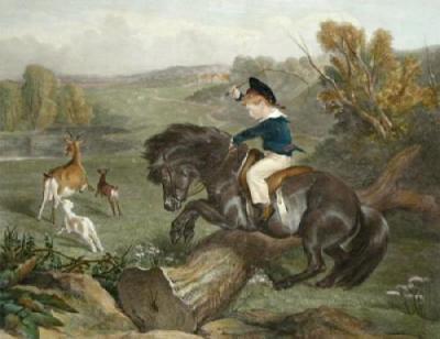 The First Leap (Restrike Etching) art print by Sir Edwin Henry  Landseer