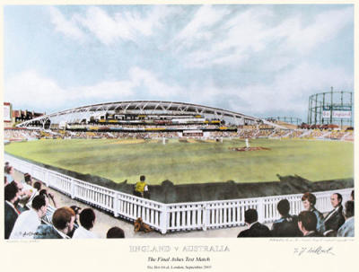 England -v- Australia (large) (Restrike Etching) art print by Terence Gilbert