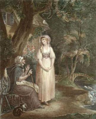 Lavinia and her mother (Restrike Etching) art print by William Hamilton