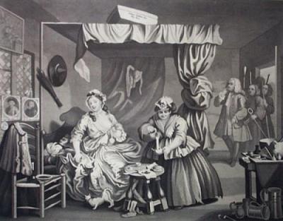 Harlots Progress, Magistrate (Restrike Etching) art print by William Hogarth