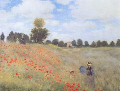 The Poppy Field art print by Claude Monet