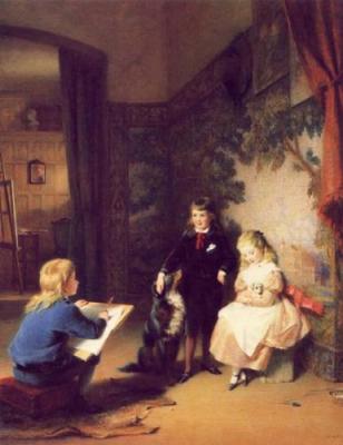 The First Sitting art print by George Bernard O'Neill