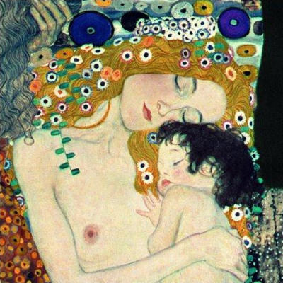 The Three Ages of Woman (detail) art print by Gustav Klimt