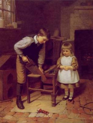Making A Doll's House art print by Harry Brooker