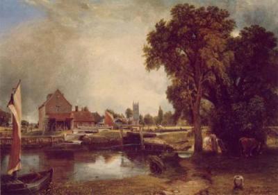 Dedham Lock & Mill art print by John Constable