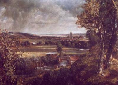 Dedham Vale Detail art print by John Constable
