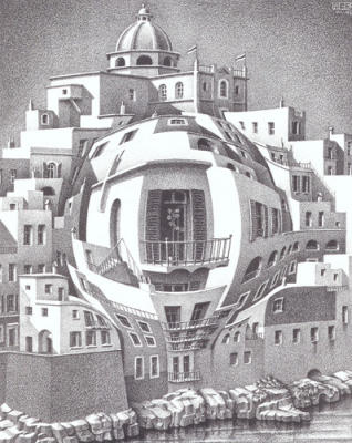 Balcony art print by M.C. Escher