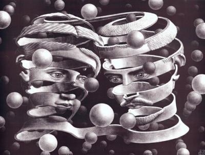 Bond of Union art print by M.C. Escher