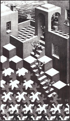 Cycle art print by M.C. Escher