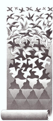 Liberation art print by M.C. Escher