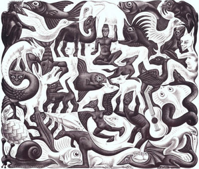 Mosaic art print by M.C. Escher