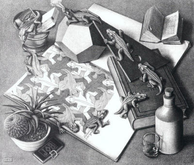 Reptiles art print by M.C. Escher