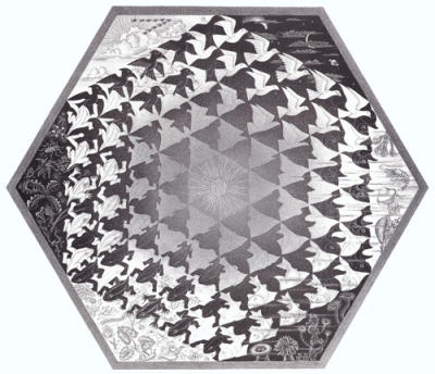 Verbum art print by M.C. Escher
