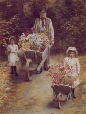 The Gardener's Assistants art print by Mary Hayllar