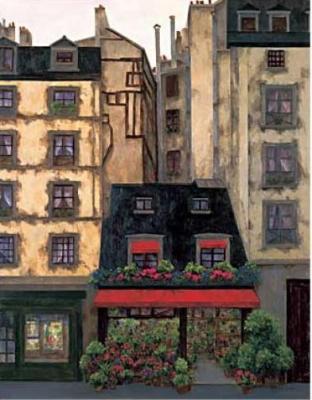 Flowers on the Boulevard I art print by Montserrat Masdeu