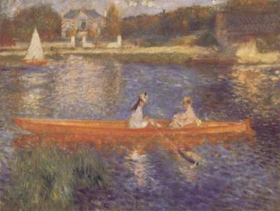 The Seine At Asni�res art print by Pierre Auguste Renoir
