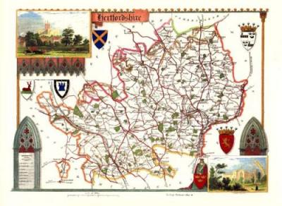 Hertfordshire art print by Thomas Moule