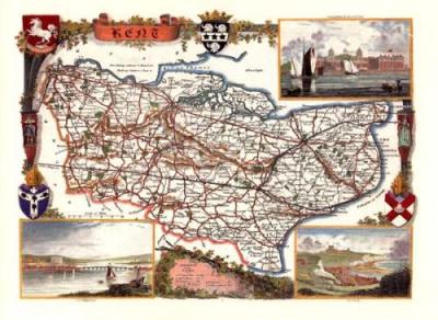 Kent art print by Thomas Moule