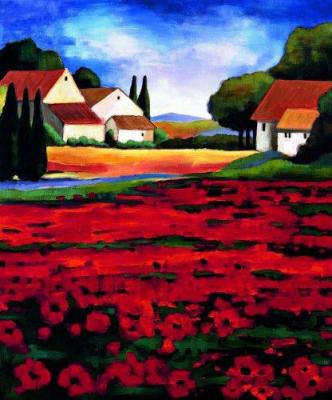 Poppy Field I art print by Janine Clarke