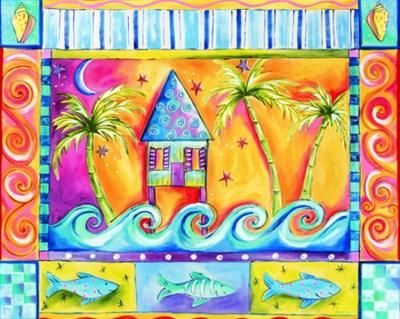 Beach House art print by Maran Anderson