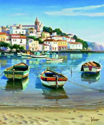 Borgo sul mare art print by Adriano Galasso