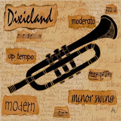 Dixieland Sound art print by Anji Allen