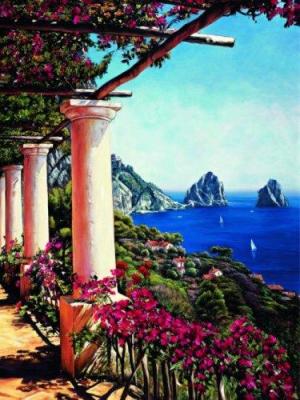 Pergola in Capri art print by Elizabeth Wright