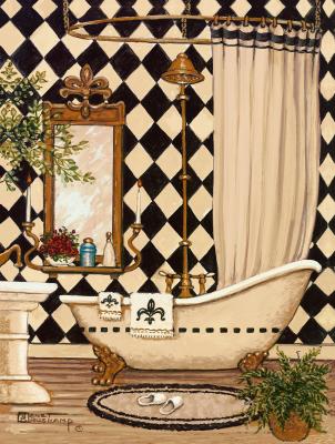 Elegant Bath I art print by Janet Kruskamp