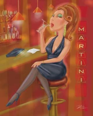Cocktail Girl I art print by Shari Warren