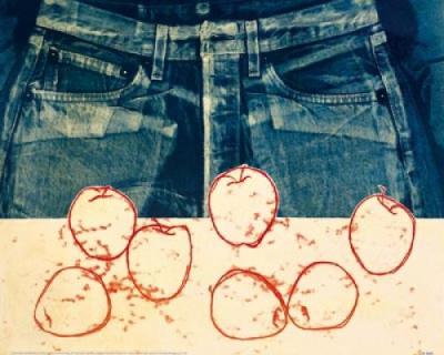 Indigo Apples I