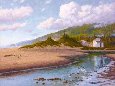 Coastal Tranquility art print by Mel McRobert