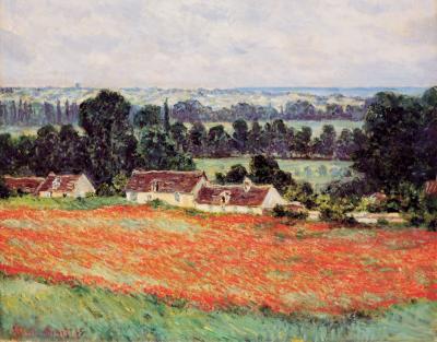 Field Of Poppies, Giverny art print by Claude Monet