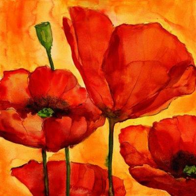 Coquelicots I art print by Giuseppina Tartagni