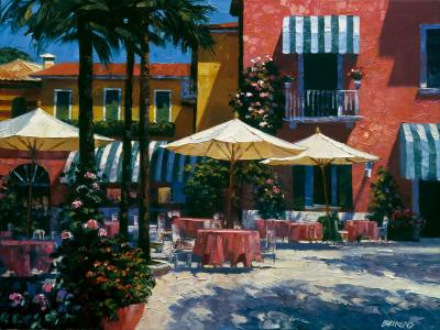 Inn At Lake Garda art print by Howard Behrens