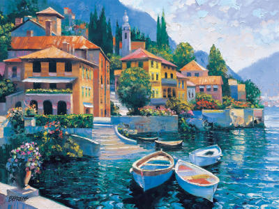 Lake Como Landing art print by Howard Behrens