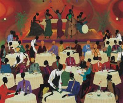 No Man's Band Bops At Mintons art print by Leroy Campbell