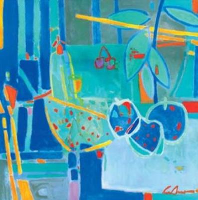 Frutas En Azul art print by Luis Amer