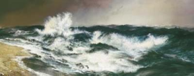 The Much Resounding Sea art print by Thomas Moran