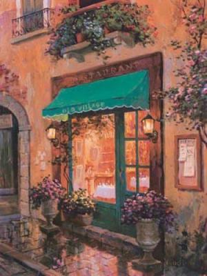 Old Village Restaurant art print by Vladimir