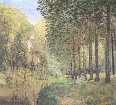 Resting On The Shore Of The Brook art print by Alfred Sisley
