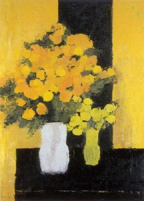 Two Bouquets of Roses from India art print by Bernard Cathelin