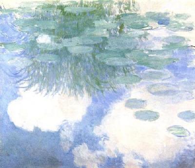 Water Lillies With Effects Of Clouds art print by Claude Monet