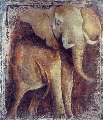 Elephant - Hommage a Paul Bosman art print by Fabienne Arietti