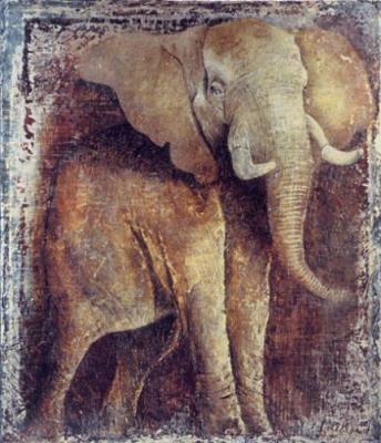 Elephant - Hommage a Paul Bosman art print by Fabienne Arietti