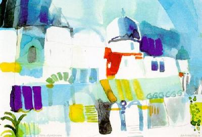 The Blue Domes Of Altea art print by Gross