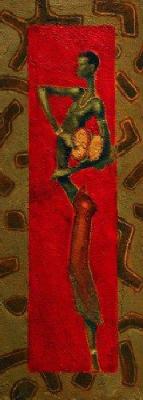 African Drummer II art print by Kamba