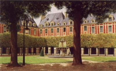 Place des Vosges art print by Michel Duvoisin